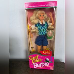 Mattel Barbie Golf Date Doll 1992 with Blue and Green Outfit